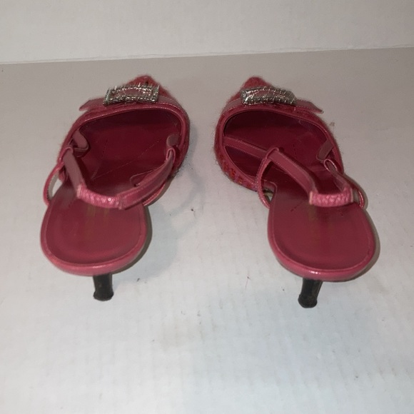 KATE SPADE Pink Tweed Kitten Slingback Size 6 1/2 - Picture 4 of 16